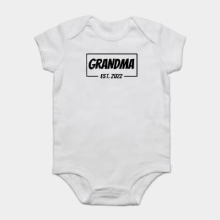 Grandma Est 2022 Tee,T-shirt for new Mother, Mother's day gifts, Gifts for Birthday present, cute B-day ideas Baby Bodysuit